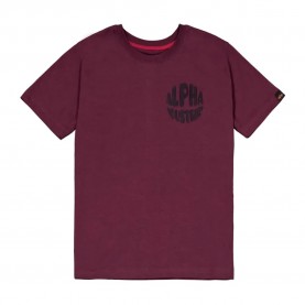 тениска,детски,тениски,alpha,industries,logo,bp,short,sleeve,t,shirt,dark,cherry,(purple)