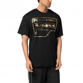 Тениска Philipp plein sport FAEC-MTK8373-STE001N short sleeve T-shirt - Black / Light Gold (Black) тениска,мъжки,тениски,philipp,plein,sport,faec,mtk8373,ste001n,short,sleeve,t,shirt,black,light,gold,(black)