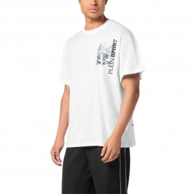 Тениска Philipp plein sport Iron Tiger short sleeve T-shirt - White / Light Blue (White) тениска,мъжки,тениски,philipp,plein,sport,iron,tiger,short,sleeve,t,shirt,white,light,blue,(white)