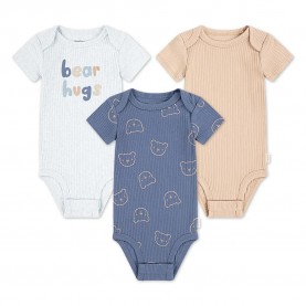 Huggies clothes 5Z2858 short sleeve body 3 units - Multicolor (Vintage Indigo) детски,облекла,за,момчета,детски,облекла,за,момичета,huggies,clothes,5z2858,short,sleeve,body,3,units,multicolor,(vintage,indigo)