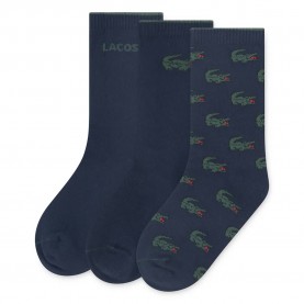 Детски чорапи Lacoste kids Croc Crew socks 3 pairs - Blue (Marine) детски,чорапи,мъжки,чорапи,дамски,чорапи,lacoste,kids,croc,crew,socks,3,pairs,blue,(marine)