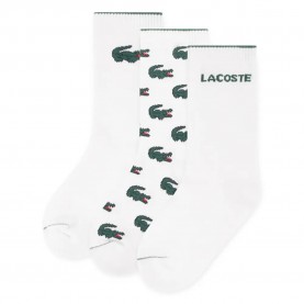 детски,чорапи,мъжки,чорапи,дамски,чорапи,lacoste,kids,croc,crew,socks,3,pairs,white,(white)