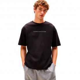 тениска,мъжки,тениски,tommy,hilfiger,cont,logo,short,sleeve,t,shirt,black