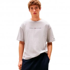 тениска,мъжки,тениски,tommy,hilfiger,cont,logo,short,sleeve,t,shirt,light,grey,heather,(grey)