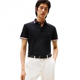мъжки,блузи,с,яка,tommy,hilfiger,cuff,interest,slim,fit,short,sleeve,polo,black