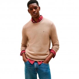 блуза,мъжки,пуловери,tommy,hilfiger,essential,structure,sweater,coastal,taupe