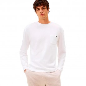 тениска,мъжки,тениски,tommy,hilfiger,pocket,long,sleeve,t,shirt,th,optic,white,(white)