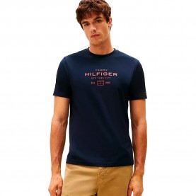 тениска,мъжки,тениски,tommy,hilfiger,stack,graphic,short,sleeve,t,shirt,desert,sky,(blue)