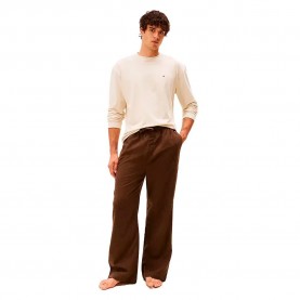 пижама,мъжки,пижами,tommy,hilfiger,um0um03689,pyjama,newsprint,heather,legacy,brown,heather,(brown)