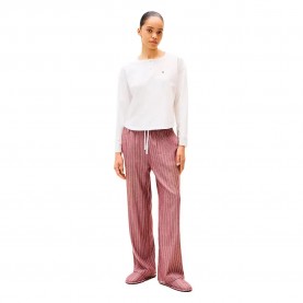 пижама,дамски,пижами,tommy,hilfiger,uw0uw06154,pyjama,ecru,thin,stripe,rouge