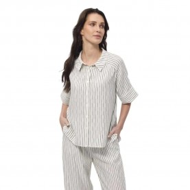 дамски,блузи,дамски,ризи,redgreen,ace,3,4,sleeve,shirt,white,(black,stripe)