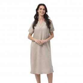 Рокля Redgreen Dahlia short sleeve dress - Beige (Light Sand Melange) рокля,дамски,поли,и,рокли,redgreen,dahlia,short,sleeve,dress,beige,(light,sand,melange)