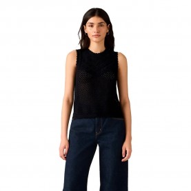 тениска,дамски,тениски,levi´s,®,adrienne,crochet,sleeveless,t,shirt,anthracite,night,(black)