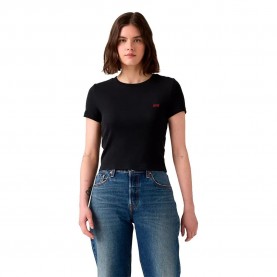 фланелка,с,къс,ръкав,дамски,топове,levi´s,®,essential,sporty,short,sleeve,top,caviar,(black)