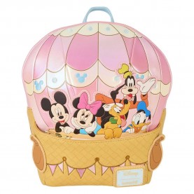 раница,раници,loungefly,friends,disney,mickey,&,hot,air,balloon,shape,backpack,26,cm,pink