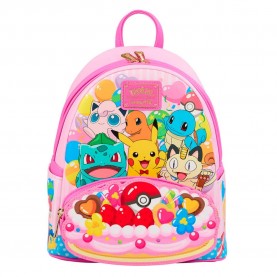 раница,раници,loungefly,pokémon,friends,party,backpack,26,cm,pink
