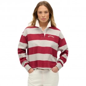 блуза,с,яка,дамски,блузи,с,яка,superdry,ath,essential,stripe,long,sleeve,polo,bordeaux,red,stripe,(red)