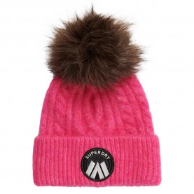 шапка,всички,шапки,superdry,cable,luxe,beanie,hyper,magenta,pink,(pink)