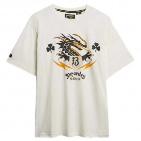 Тениска Superdry Campaign Souvenir Loose Fit short sleeve T-shirt - Beige (Cream) тениска,мъжки,тениски,superdry,campaign,souvenir,loose,fit,short,sleeve,t,shirt,beige,(cream)
