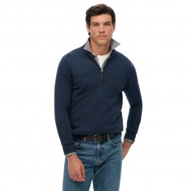 блуза,мъжки,пуловери,superdry,essentials,half,zip,sweater,blue,(denim,navy,marl)