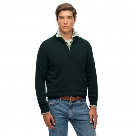 Блуза Superdry Essentials half zip sweater - Green (Enamel Green Marl) блуза,мъжки,пуловери,superdry,essentials,half,zip,sweater,green,(enamel,green,marl)