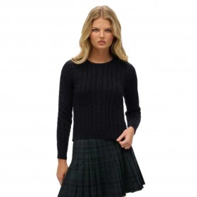 блуза,дамски,пуловери,дамски,плетени,дрехи,superdry,essentials,slim,fit,sweater,eclipse,navy