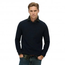 Блуза Superdry M6110681A sweater - Black (Eclipse Navy Twist) блуза,мъжки,пуловери,superdry,m6110681a,sweater,black,(eclipse,navy,twist)
