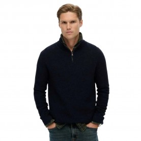 Блуза Superdry M6110682A half zip sweater - Black (Eclipse Navy Twist) блуза,мъжки,пуловери,superdry,m6110682a,half,zip,sweater,black,(eclipse,navy,twist)