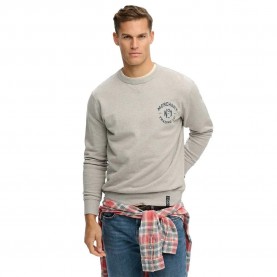 Блуза Superdry Merchant Graphic sweatshirt - Grey (Vintage Sweat Light Grey Marl) блуза,мъжки,пуловери,superdry,merchant,graphic,sweatshirt,grey,(vintage,sweat,light,grey,marl)