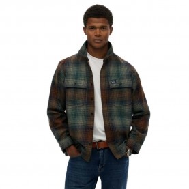 Superdry Miller overshirt - Brown / Blue (Western Ombre Bronze) мъжки,якета,superdry,miller,overshirt,brown,blue,(western,ombre,bronze)