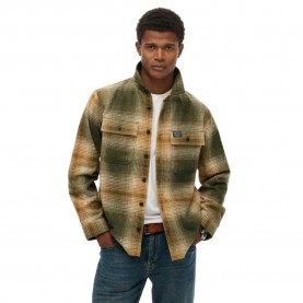 мъжки,якета,superdry,miller,overshirt,western,ombre,olive,green