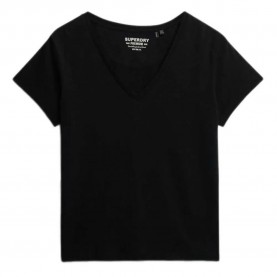 тениска,дамски,тениски,superdry,studios,slub,emb,vee,short,sleeve,t,shirt,black