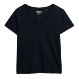 тениска,дамски,тениски,superdry,studios,slub,emb,vee,short,sleeve,t,shirt,eclipse,navy,(black)