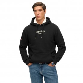 Суичър Superdry Tattoo Flash Loose Fit hoodie - Black (Black) суичър,мъжки,пуловери,superdry,tattoo,flash,loose,fit,hoodie,black,(black)