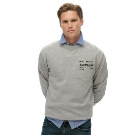 Блуза Superdry Utility Loose Fit sweatshirt - Grey (Athletic Grey Marl) блуза,мъжки,пуловери,superdry,utility,loose,fit,sweatshirt,grey,(athletic,grey,marl)