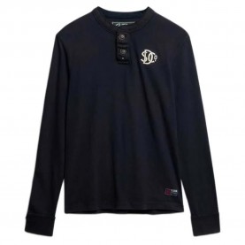 Тениска Superdry Vintage Athletic Grandad long sleeve T-shirt - Blue (Eclipse Navy) тениска,мъжки,тениски,superdry,vintage,athletic,grandad,long,sleeve,t,shirt,blue,(eclipse,navy)