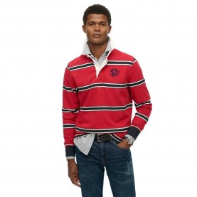 Тениска Superdry Vintage Athletic Stripe Rugby short sleeve T-shirt - Red (Red Stripe) тениска,мъжки,тениски,superdry,vintage,athletic,stripe,rugby,short,sleeve,t,shirt,red,(red,stripe)