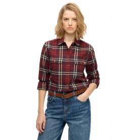 карирана,риза,дамски,блузи,дамски,ризи,superdry,w4010513a,shirt,red,(frontier,check,red)
