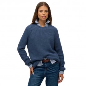 блуза,дамски,пуловери,дамски,плетени,дрехи,superdry,w6110672a,relaxed,fit,sweater,vintage,blue