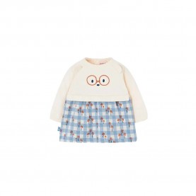 рокля,детски,поли,и,рокли,boboli,fleece,combined,dress,raw,(white)