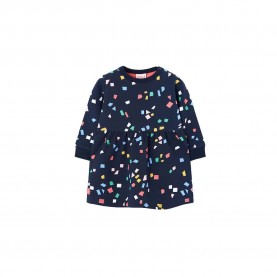 рокля,детски,поли,и,рокли,boboli,fleece,printed,dress,printed,spots,(blue)