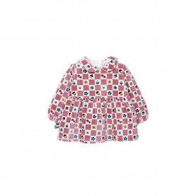 рокля,детски,поли,и,рокли,boboli,knit,dress,checkered,print,(pink)