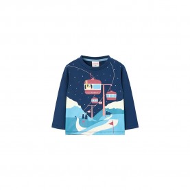 тениска,детски,тениски,boboli,knit,long,sleeve,t,shirt,azzurro,(blue)