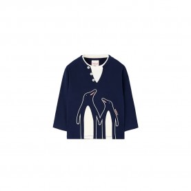 тениска,детски,тениски,boboli,knit,long,sleeve,t,shirt,marine,(blue)