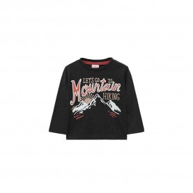 тениска,детски,тениски,boboli,knit,long,sleeve,t,shirt,black,(vigore,anthracite)