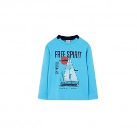 тениска,детски,тениски,boboli,knit,long,sleeve,t,shirt,water,(blue)