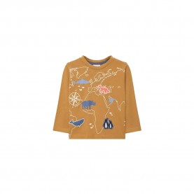 тениска,детски,тениски,boboli,knit,long,sleeve,t,shirt,wheat,(brown)