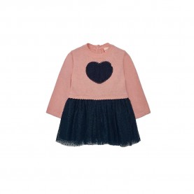 блуза,детски,поли,и,рокли,boboli,knitwear,combined,dress,flamingo,(pink)