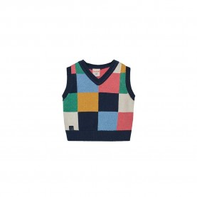 блуза,детски,потници,boboli,knitwear,vest,marine,(multicolor)