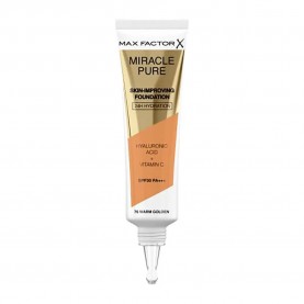 ексфолианти,max,factor,miracle,pure,skin,improving,24h,hydration,spf30,76,warm,golden,30ml,foundation
